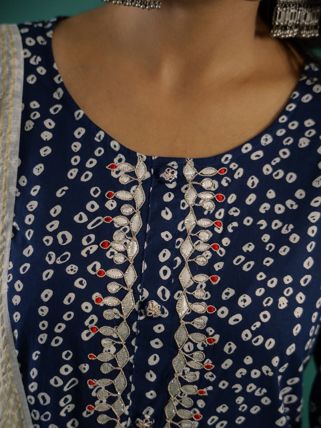 Blue & White Kurta Set - SanskrutiHomes 