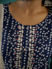 Blue & White Kurta Set - SanskrutiHomes 