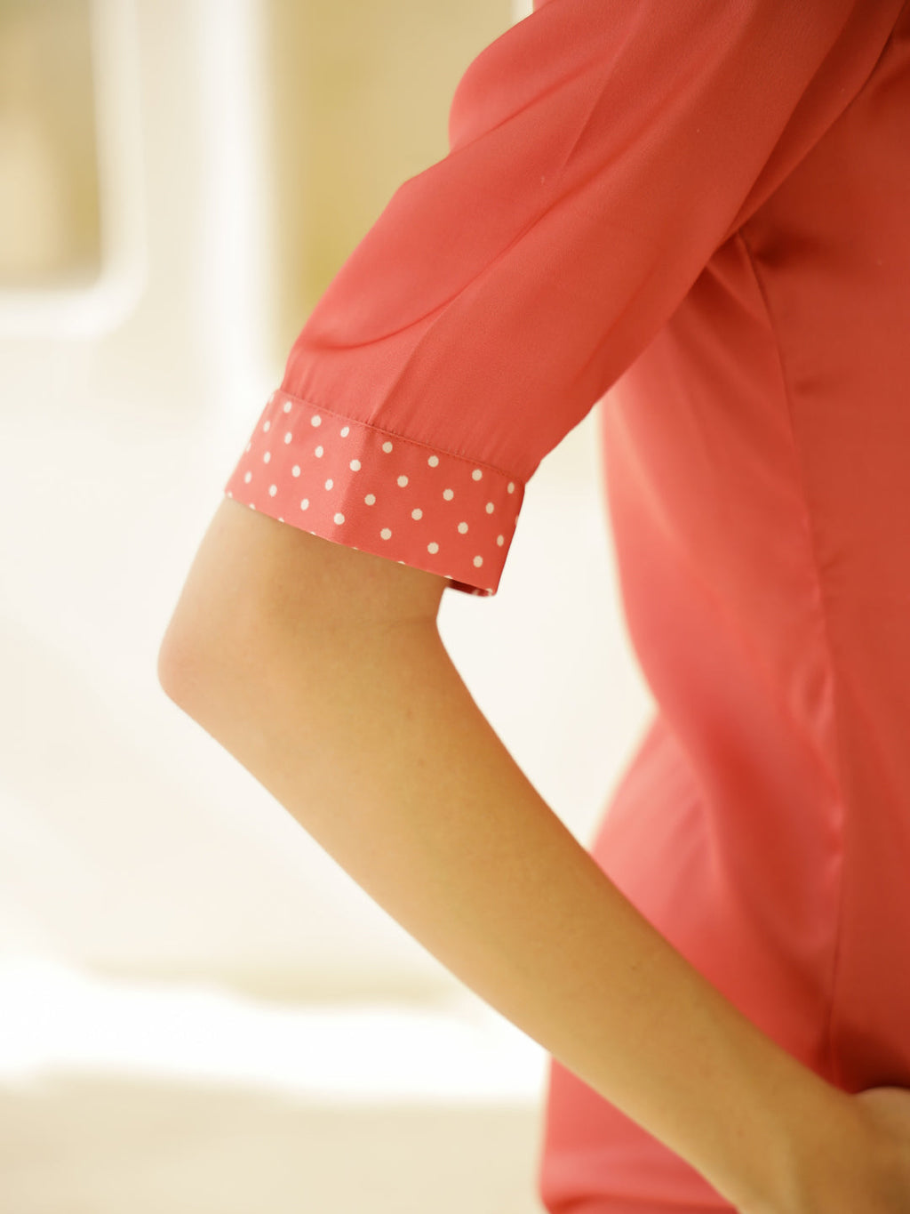 Rust Color Solid Print Satin Night Suit Set - SanskrutiHomes 