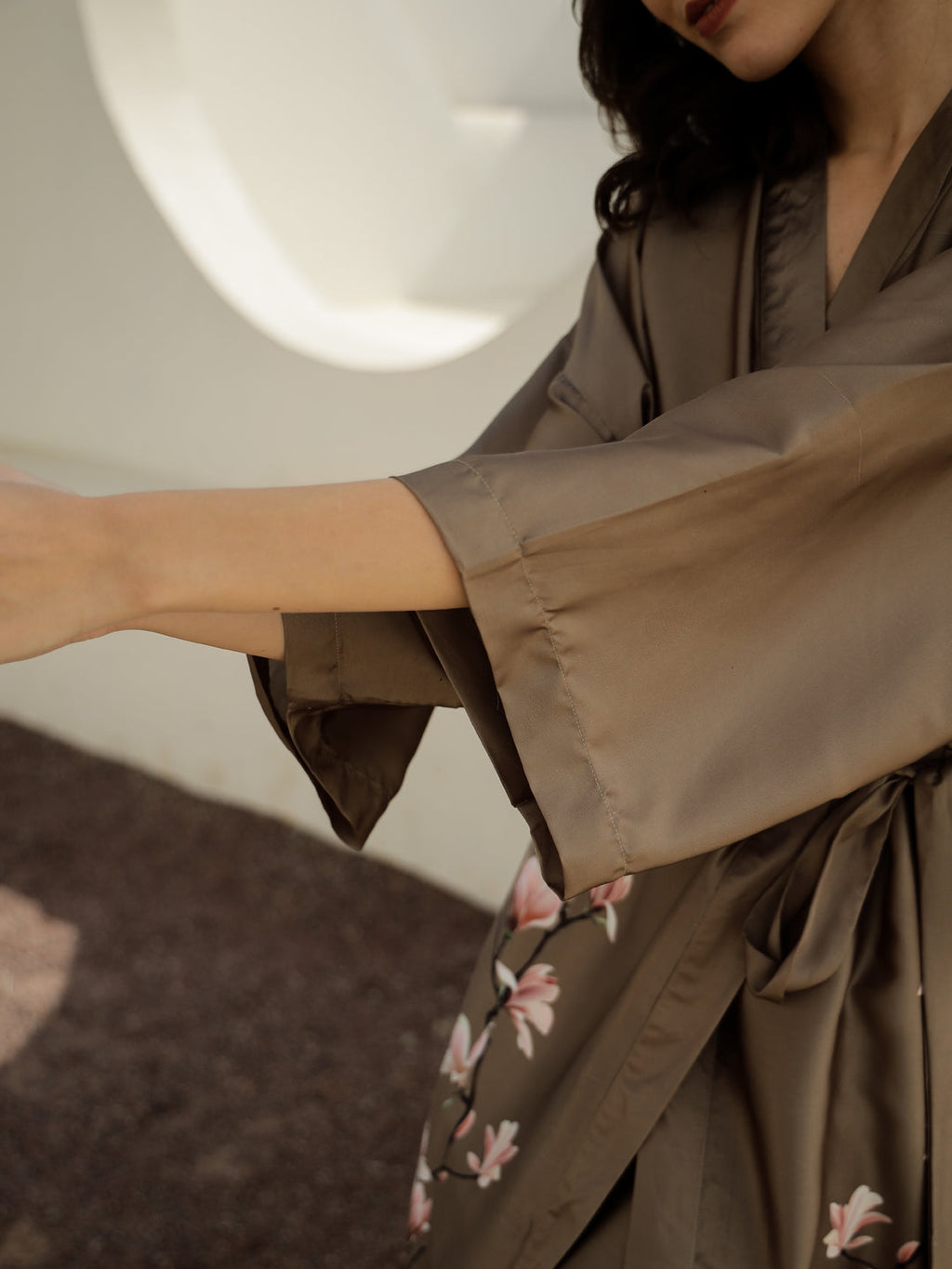 Cotton Floral Printed V-Neck Dress - SanskrutiHomes 