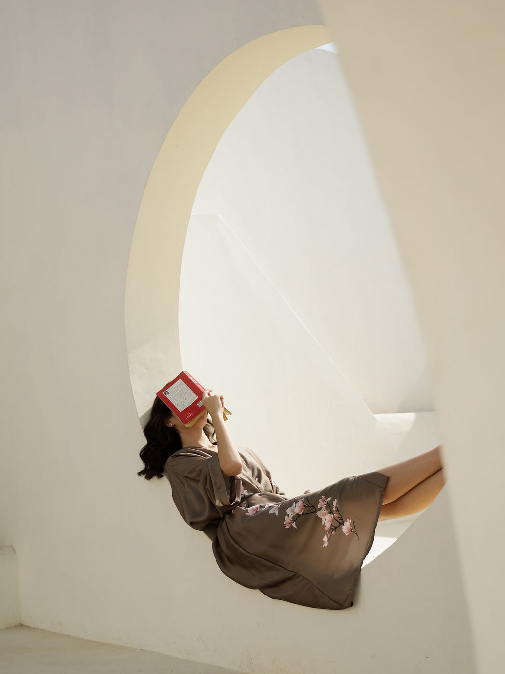 Cotton Floral Printed V-Neck Dress - SanskrutiHomes 