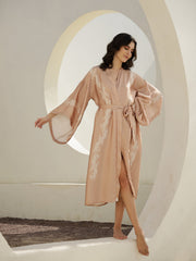 Floral Printed Thread Work Kurta Set for Women - SanskrutiHomes 