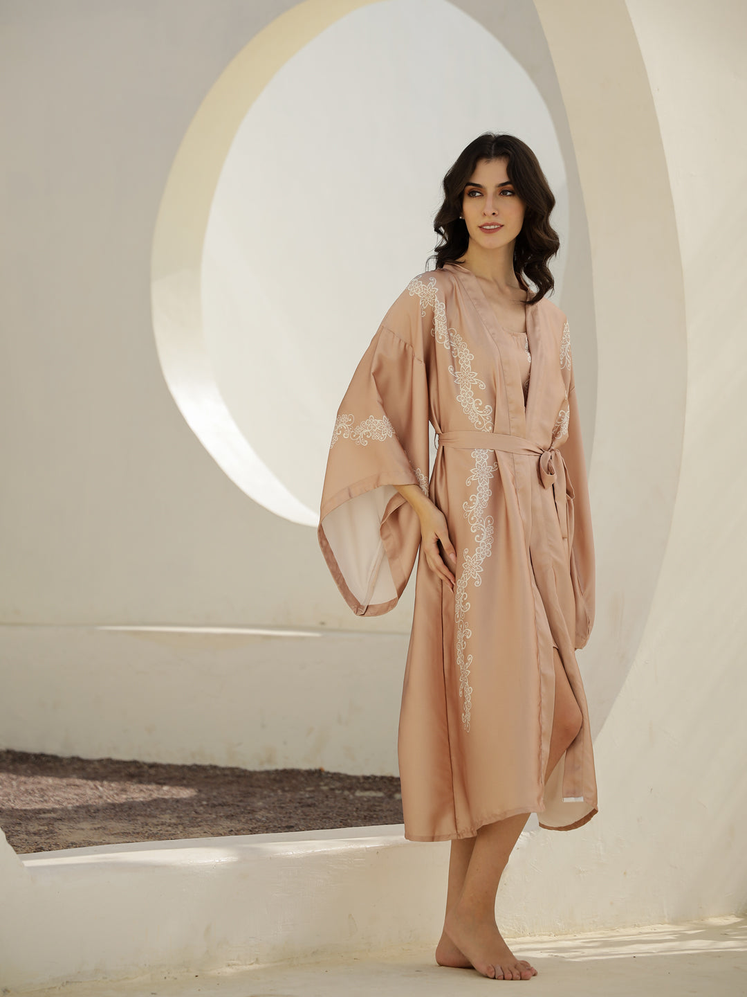 Flower Print Cotton Co-ord Set - SanskrutiHomes 