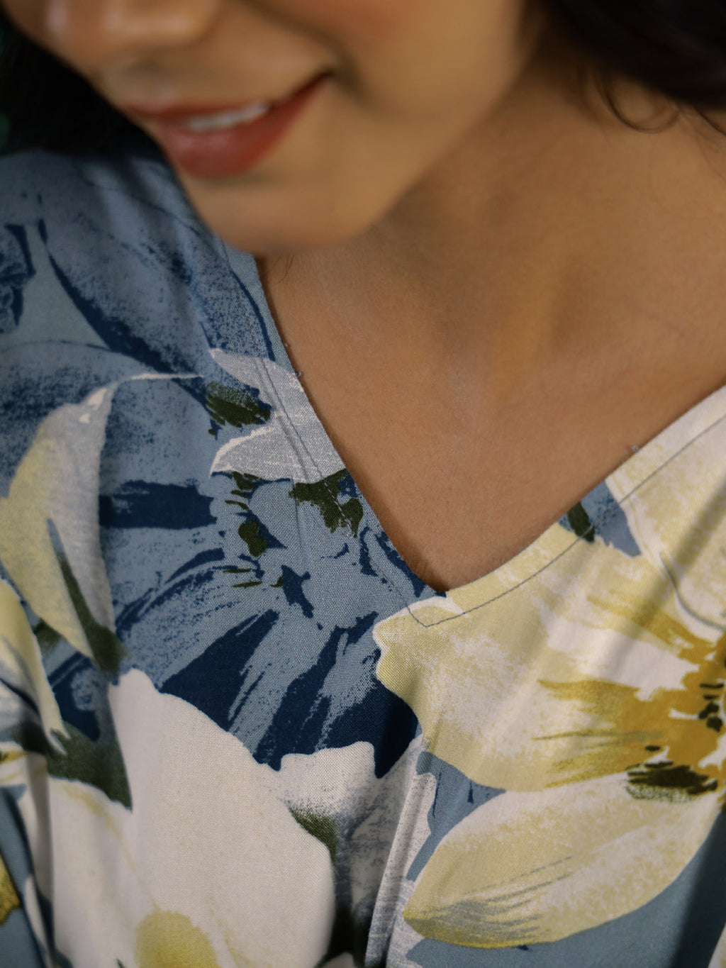 Flower Print Cotton Co-ord Set - SanskrutiHomes 