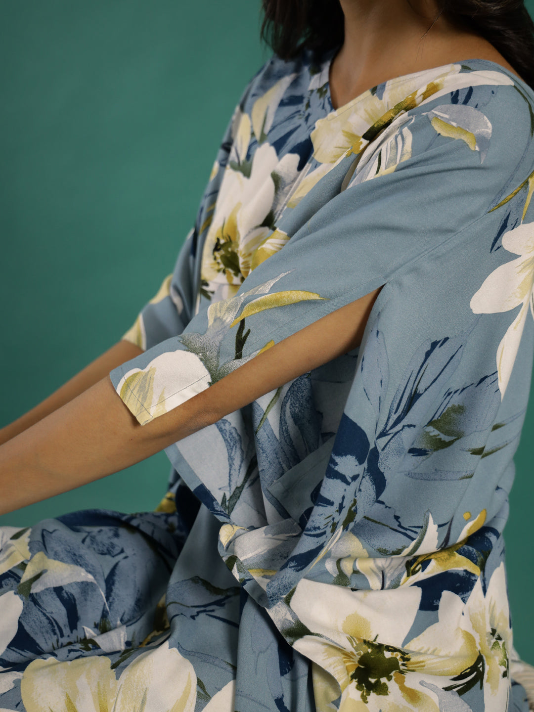 Flower Print Cotton Co-ord Set - SanskrutiHomes 