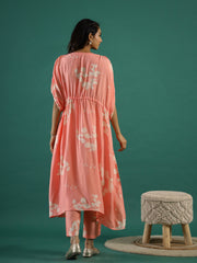 Floral Printed Cotton Kaftan coord Set Women - SanskrutiHomes 