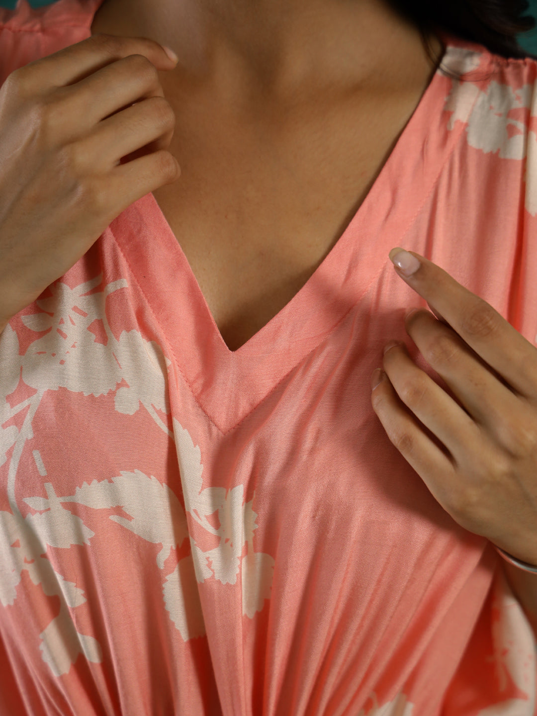 Floral Printed Cotton Kaftan coord Set Women - SanskrutiHomes 