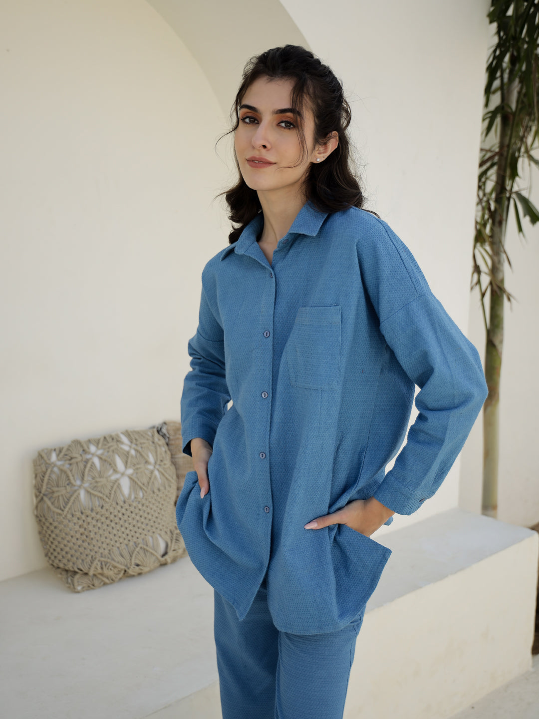 V-Neck Sequinned Straight Red Kurta with Trousers - SanskrutiHomes 