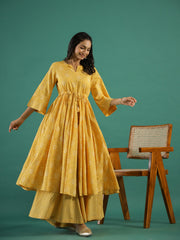 Ethnic Motifs Printed Cotton Kurta Set - SanskrutiHomes 