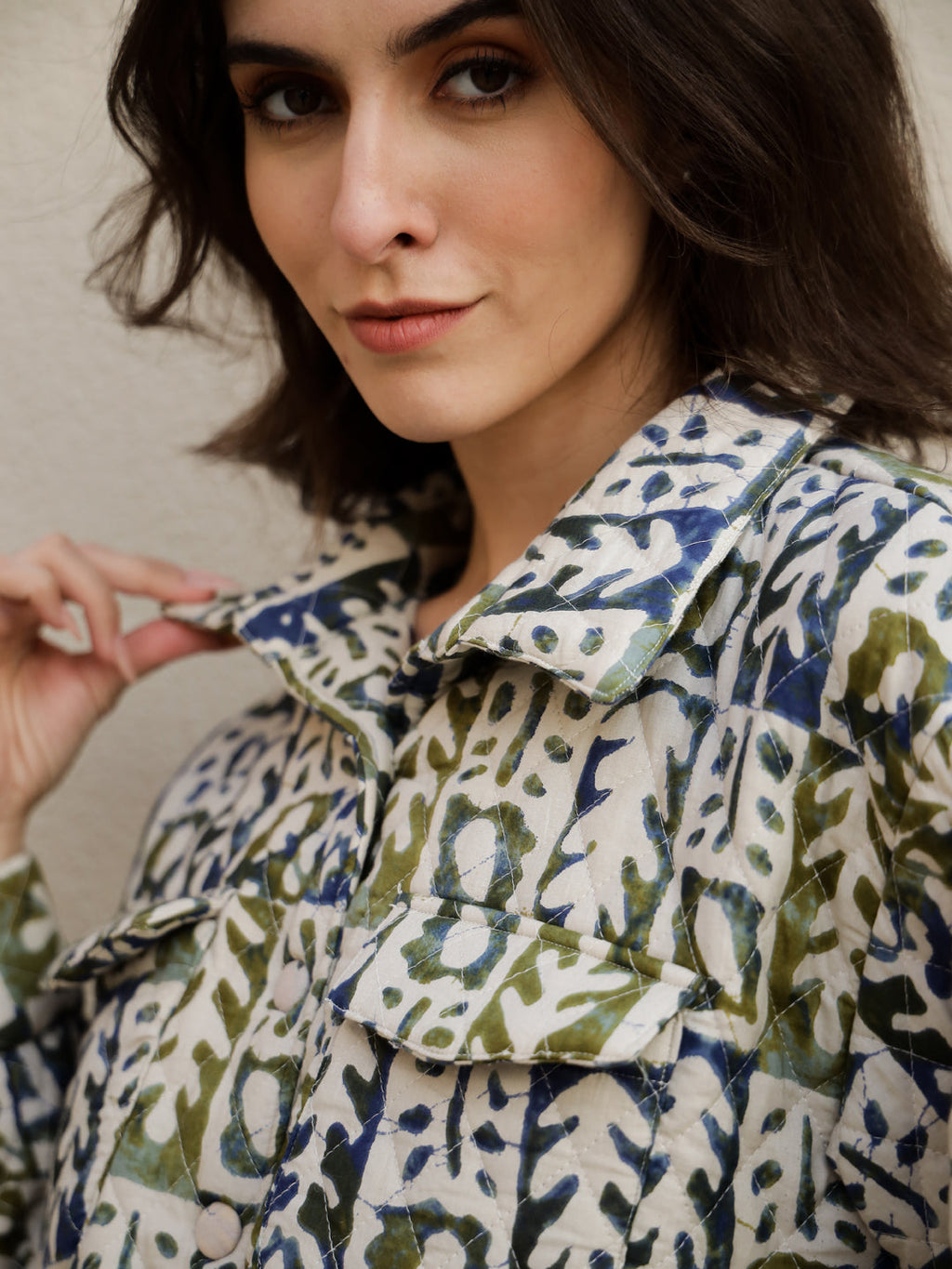 Floral Printed Regular Gotta Patti Pure Cotton Kurta with Trousers & With Dupatta - SanskrutiHomes 