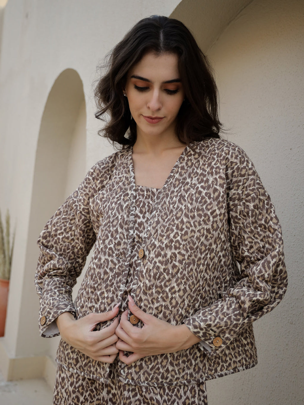 Yellow & Pink Kurta Set - SanskrutiHomes 