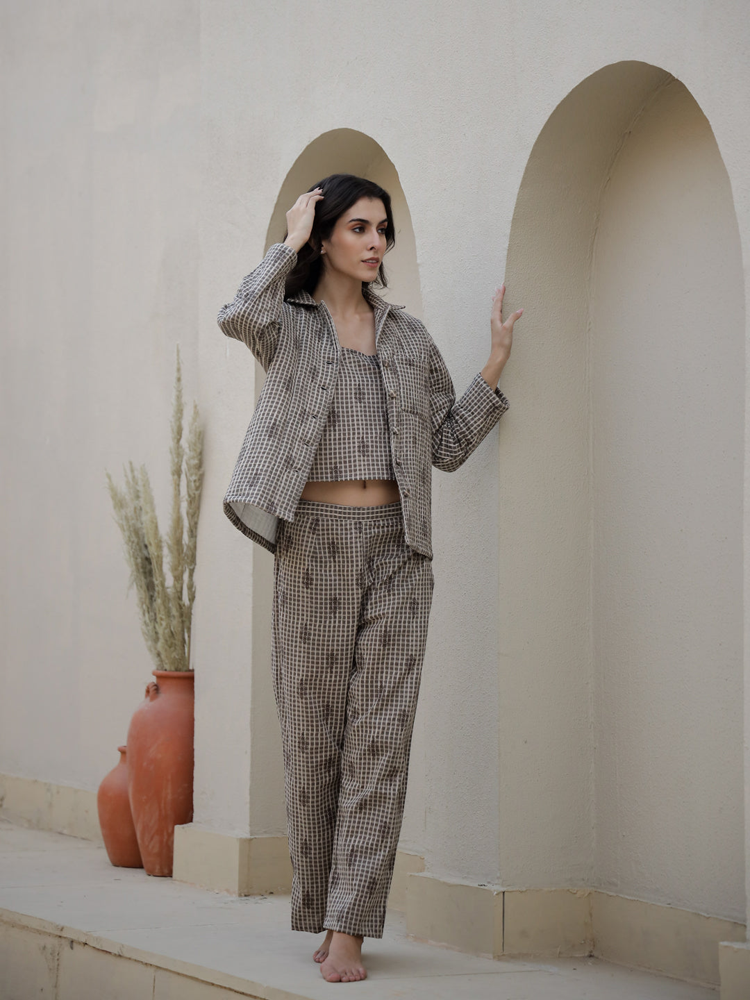 Ethnic Printed Cotton Dress for Women - SanskrutiHomes 