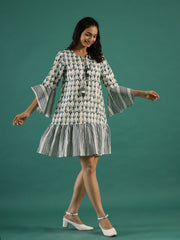 Ethnic Printed Cotton Dress For Women