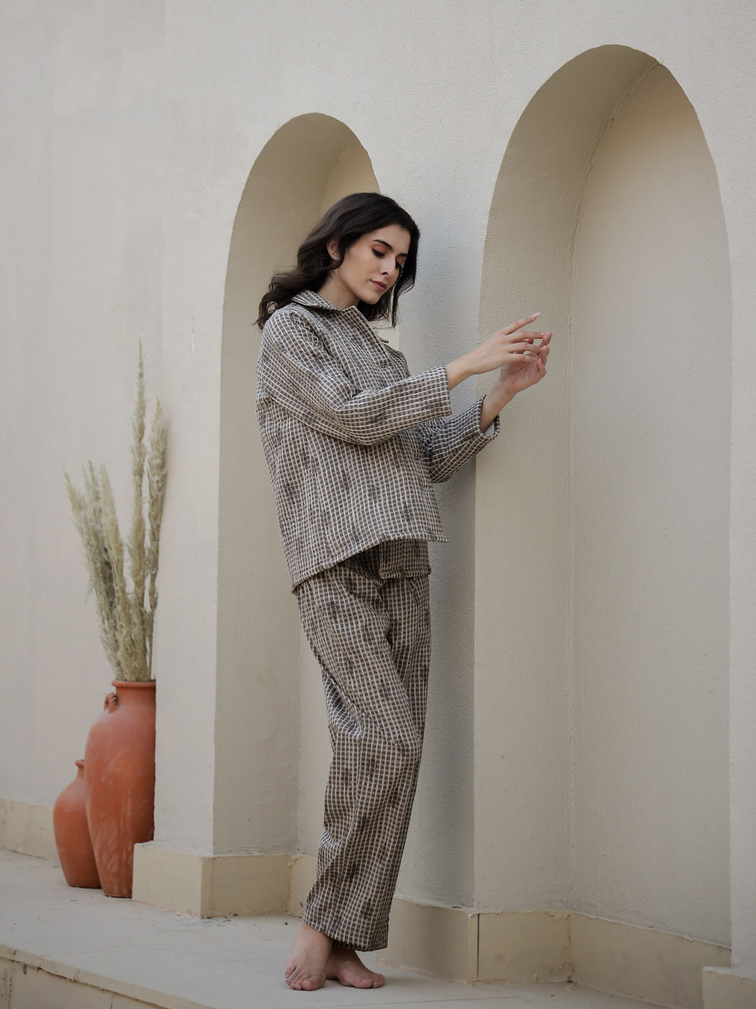 Ethnic Printed Cotton Dress for Women - SanskrutiHomes 