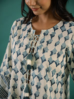 Ethnic Printed Cotton Dress for Women - SanskrutiHomes 