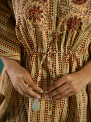 Mustard Kaftan Set - SanskrutiHomes 