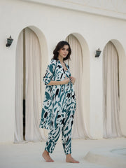 Floral Printed Cotton Dress for Women - SanskrutiHomes 