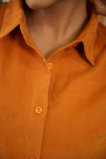 Orange Rust Corduroy Co-ord Set - SanskrutiHomes 