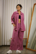 Orchid Corduroy Co-ord Set - SanskrutiHomes 
