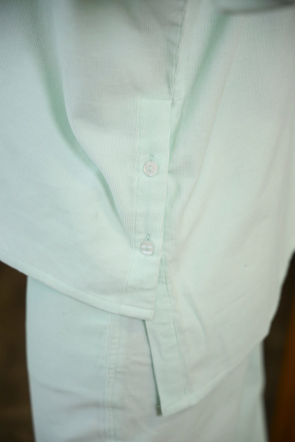 Sea Green Corduroy Co-ord Set - SanskrutiHomes 