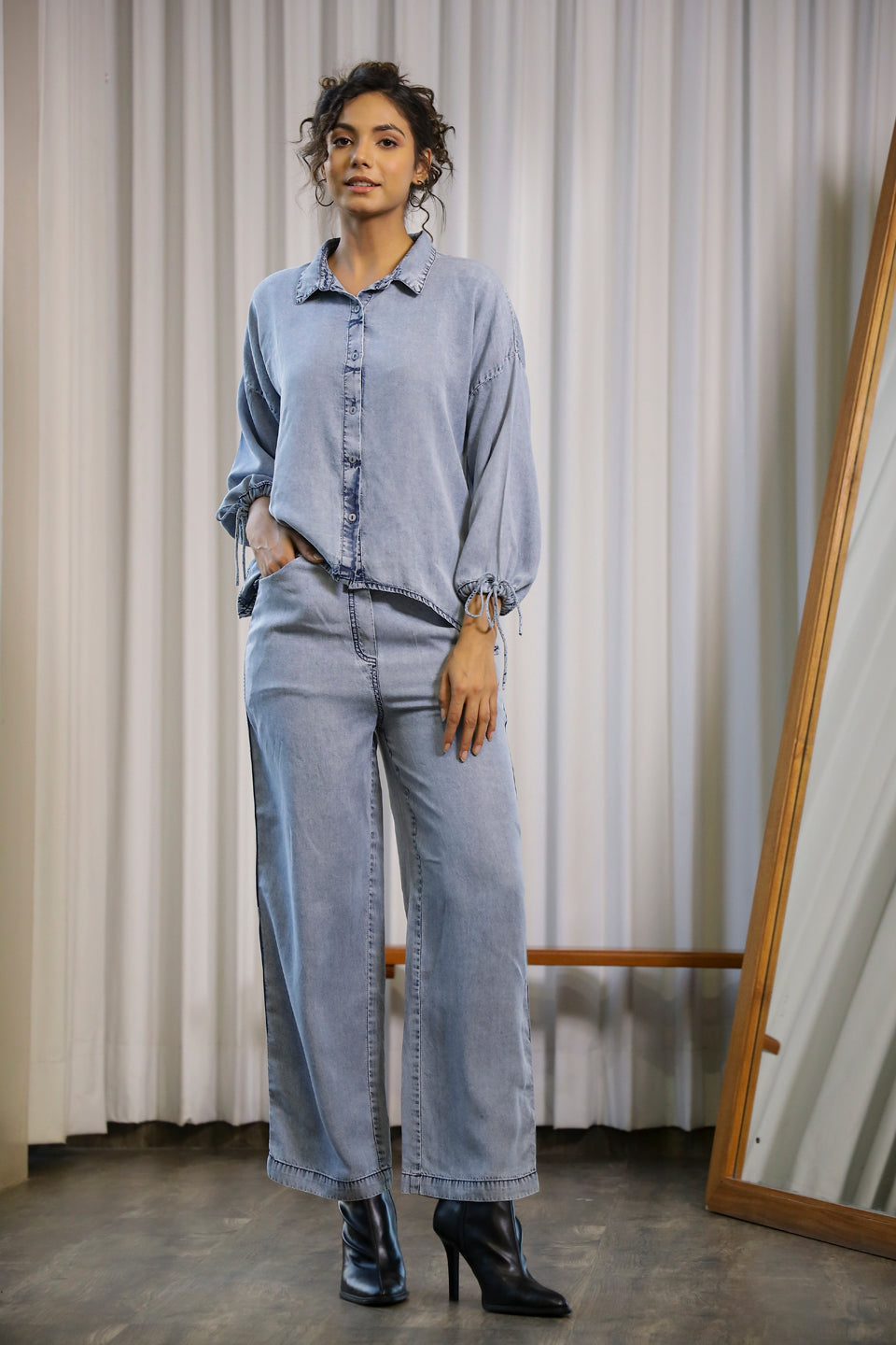 Denim Co-ord Set - SanskrutiHomes 