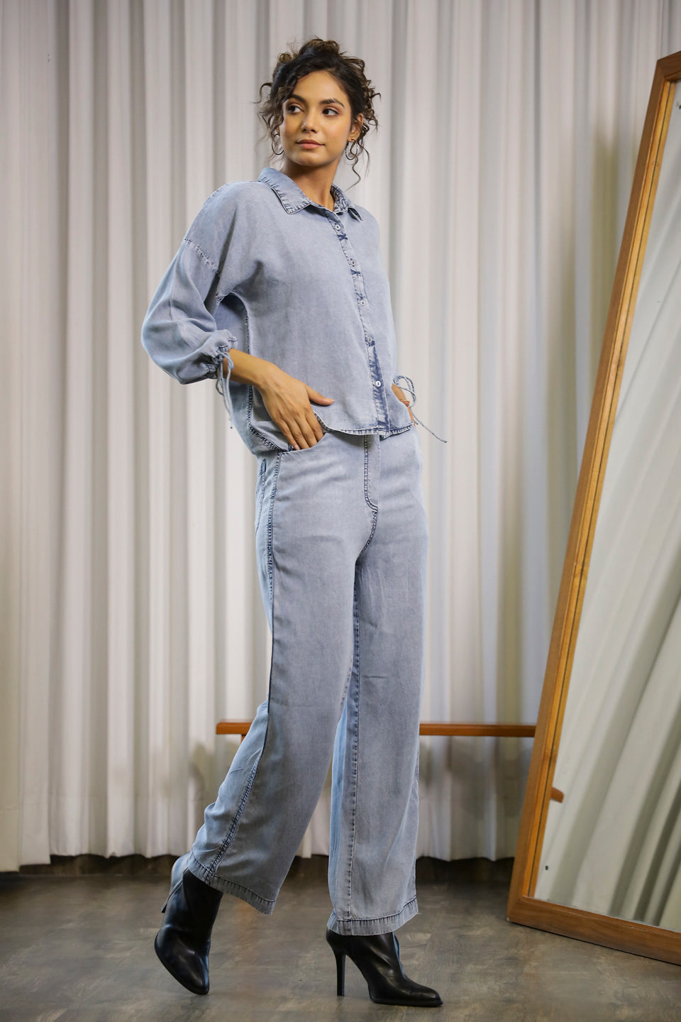 Denim Co-ord Set - SanskrutiHomes 