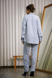 Light Blue Denim Co-ord Set - SanskrutiHomes 