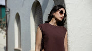 Women's Pure Cotton Brown Co-Ords - SanskrutiHomes 