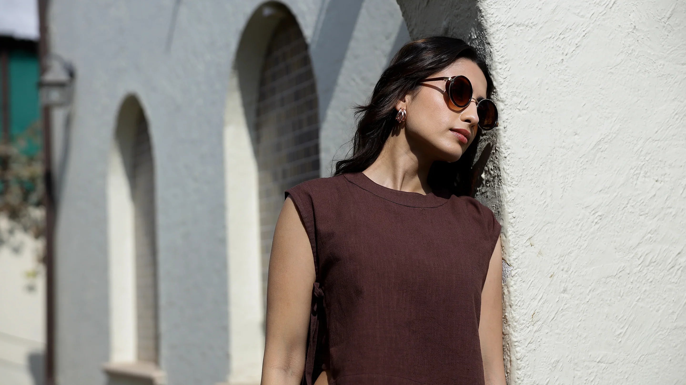 Women's Pure Cotton Brown Co-Ords - SanskrutiHomes 