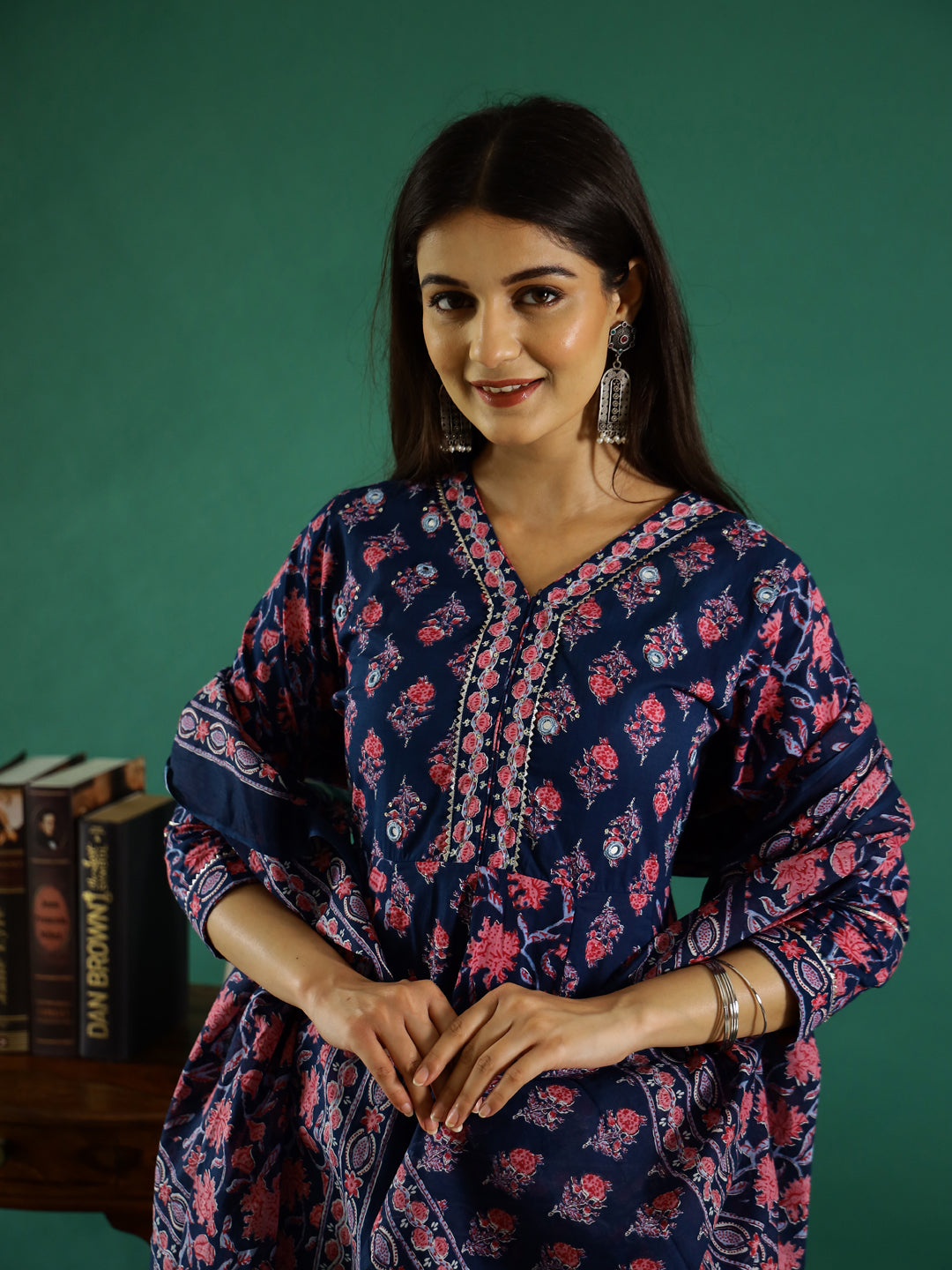 Ice blue cotton Jumpsuit - SanskrutiHomes 