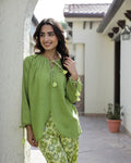 Green Designer Loungewear Set - SanskrutiHomes 