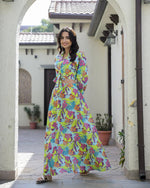 Green skirt co-ord set - SanskrutiHomes 