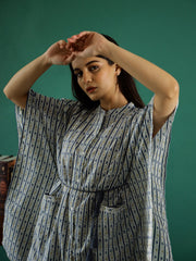 Grey Cotton Kaftan For Women