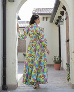 Green skirt co-ord set - SanskrutiHomes 