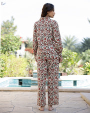 Boroque Floral Night suits - SanskrutiHomes 