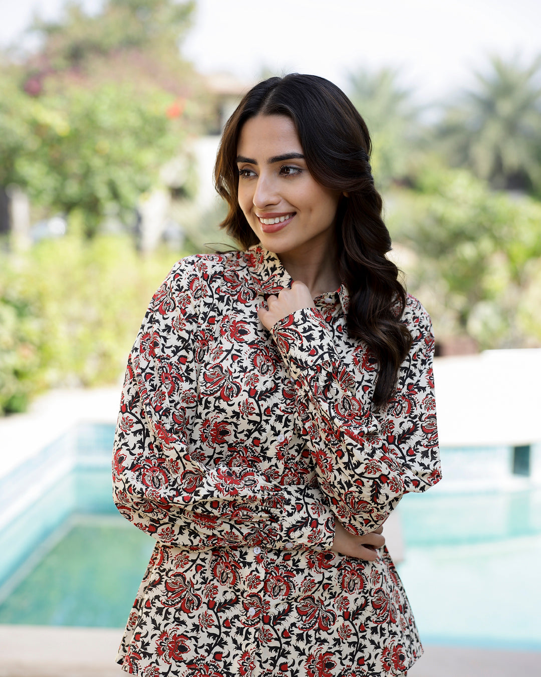Boroque Floral Night suits - SanskrutiHomes 