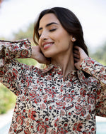 Boroque Floral Night suits - SanskrutiHomes 
