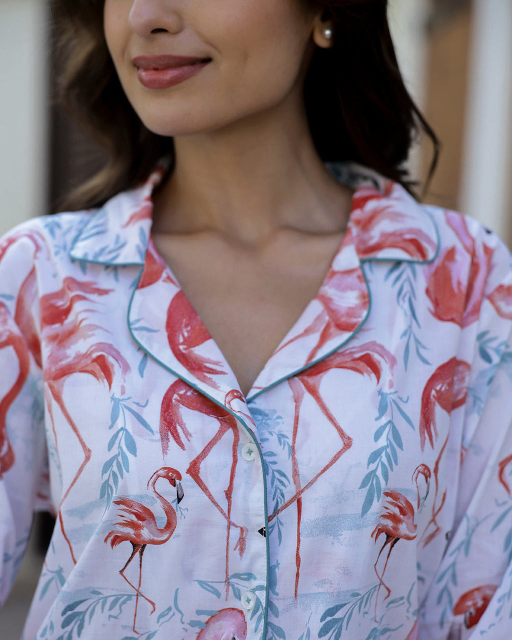 Floral Printed Night Suit Set - SanskrutiHomes 