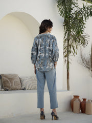 Grey Animal Print Cotton Co-ords Set - SanskrutiHomes 