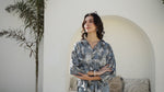 Printed Pure Cotton Mandarin Collar Neck Top & Trouser Co-Ords - SanskrutiHomes 