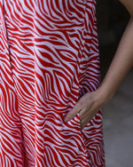 TIGER Printed red sleeveless Jumpsuit - SanskrutiHomes 