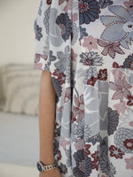Round Neck Floral Printed Co-ords Set - SanskrutiHomes 
