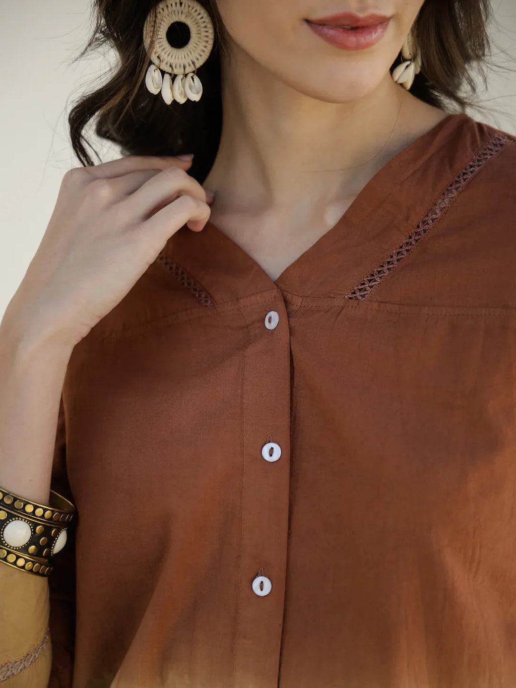 Solid Print Cotton Night Suit for Women - SanskrutiHomes 