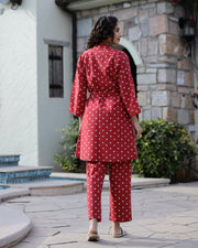 BERRY HEART Cotton Valentine Night Suit 4 PC Set - SanskrutiHomes 