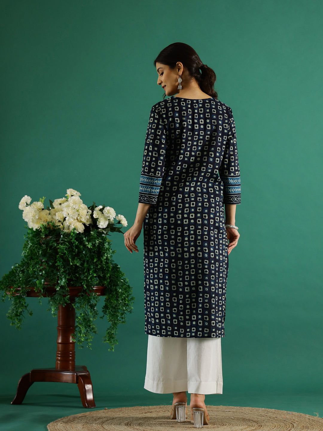 Turquoise Cotton Towel Bath Robe - SanskrutiHomes 