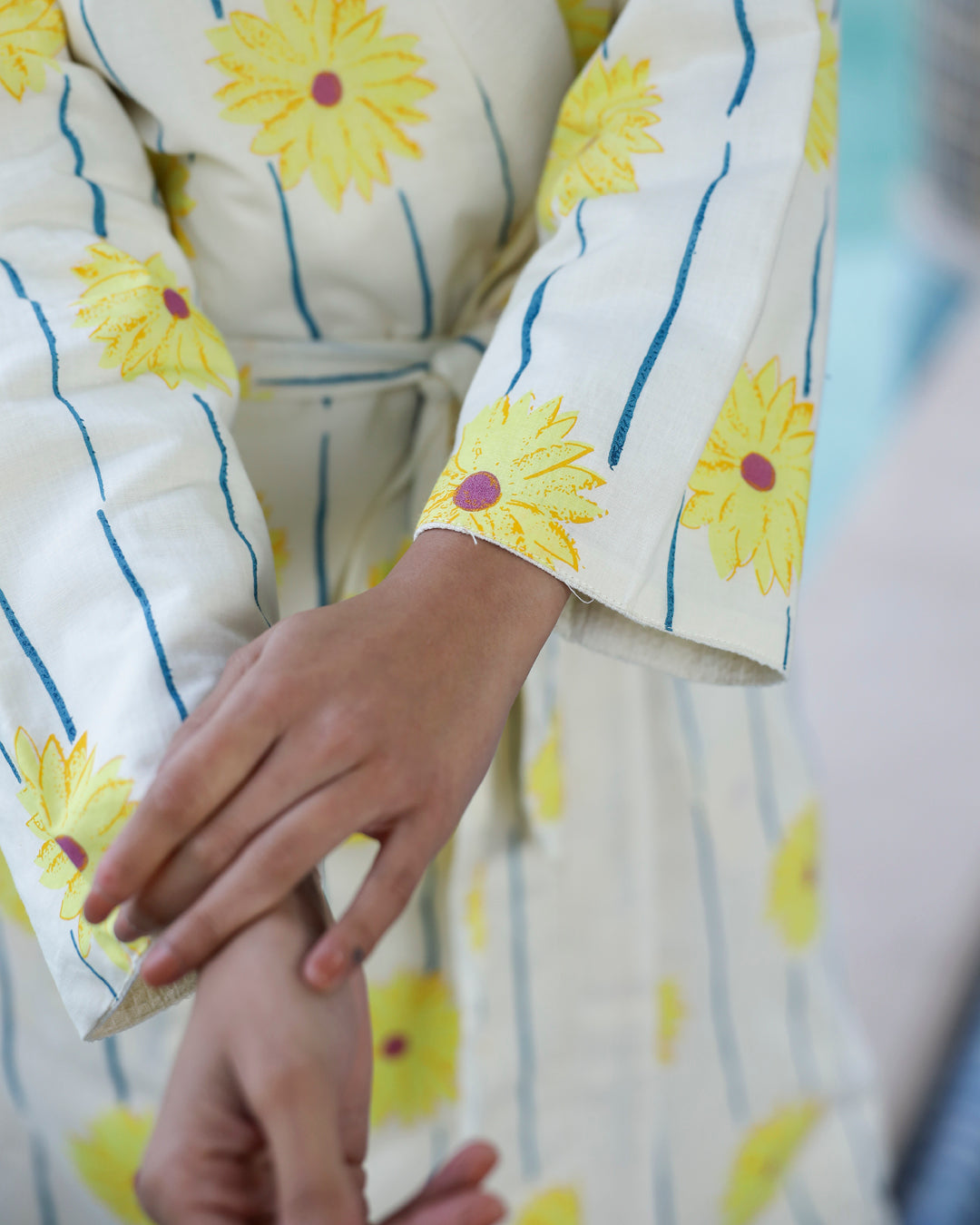 Cotton Off White Towel Bath Robe - SanskrutiHomes 