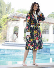 Cotton Multi Colour Towel Bath Robe - SanskrutiHomes 