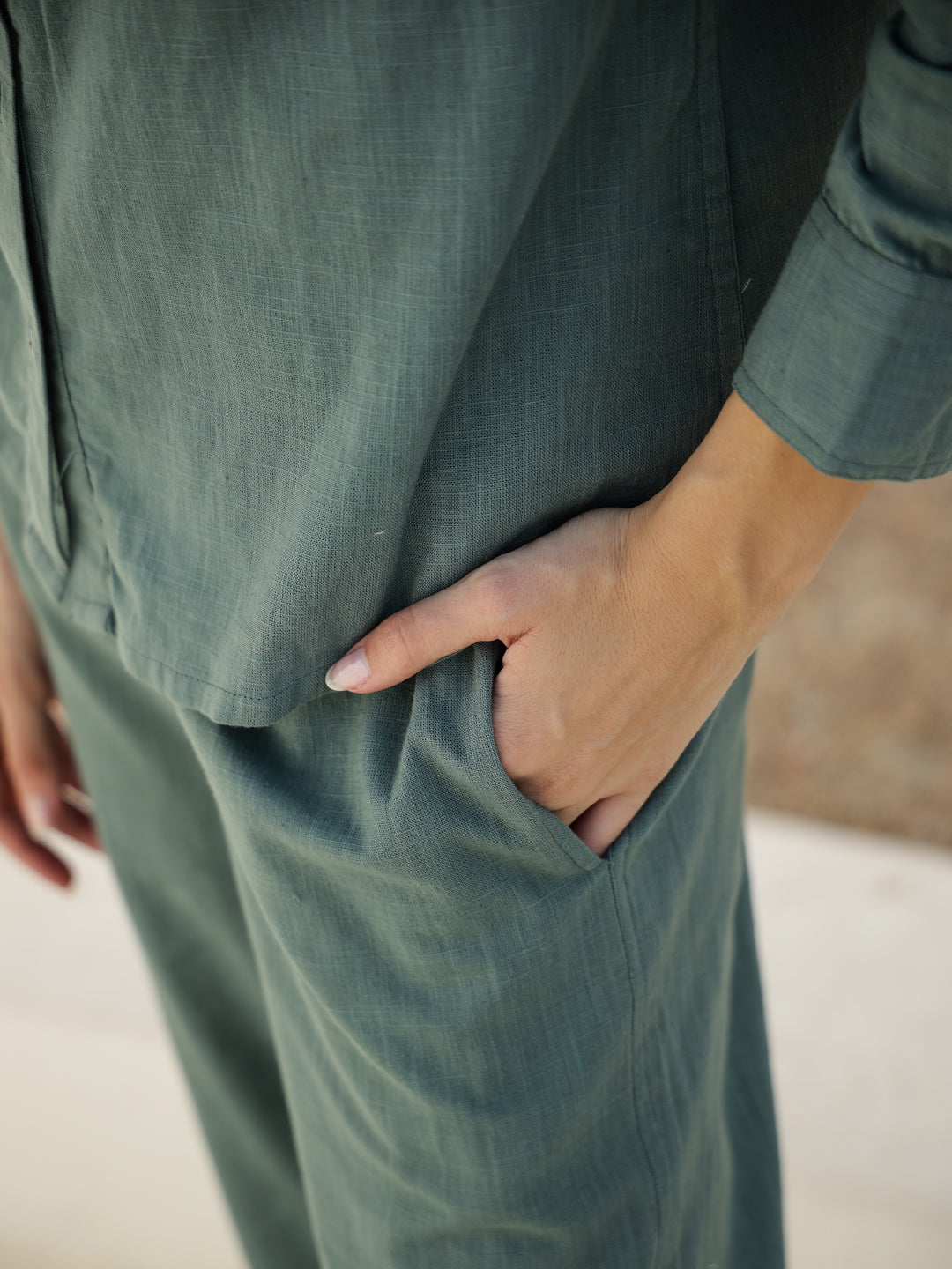 Collared Black Night suit set 3 piece - SanskrutiHomes 