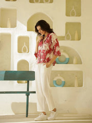Animal Print Viscose Rayon Night Suit - SanskrutiHomes 