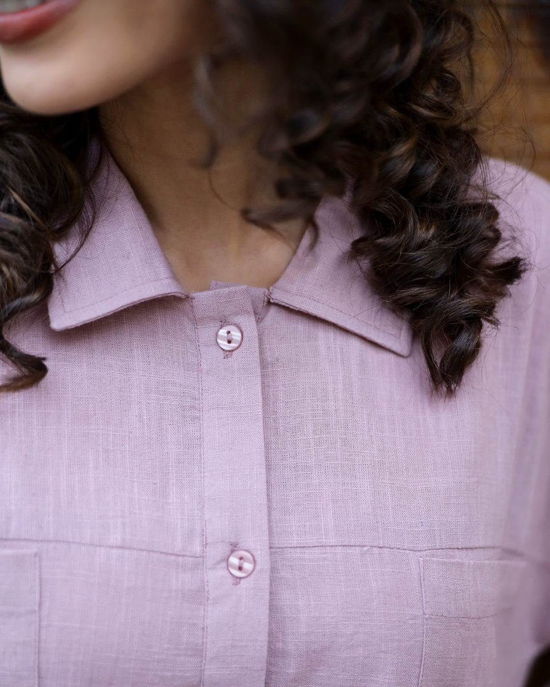 Lavender Solid Cotton Night Suit for Women - SanskrutiHomes 